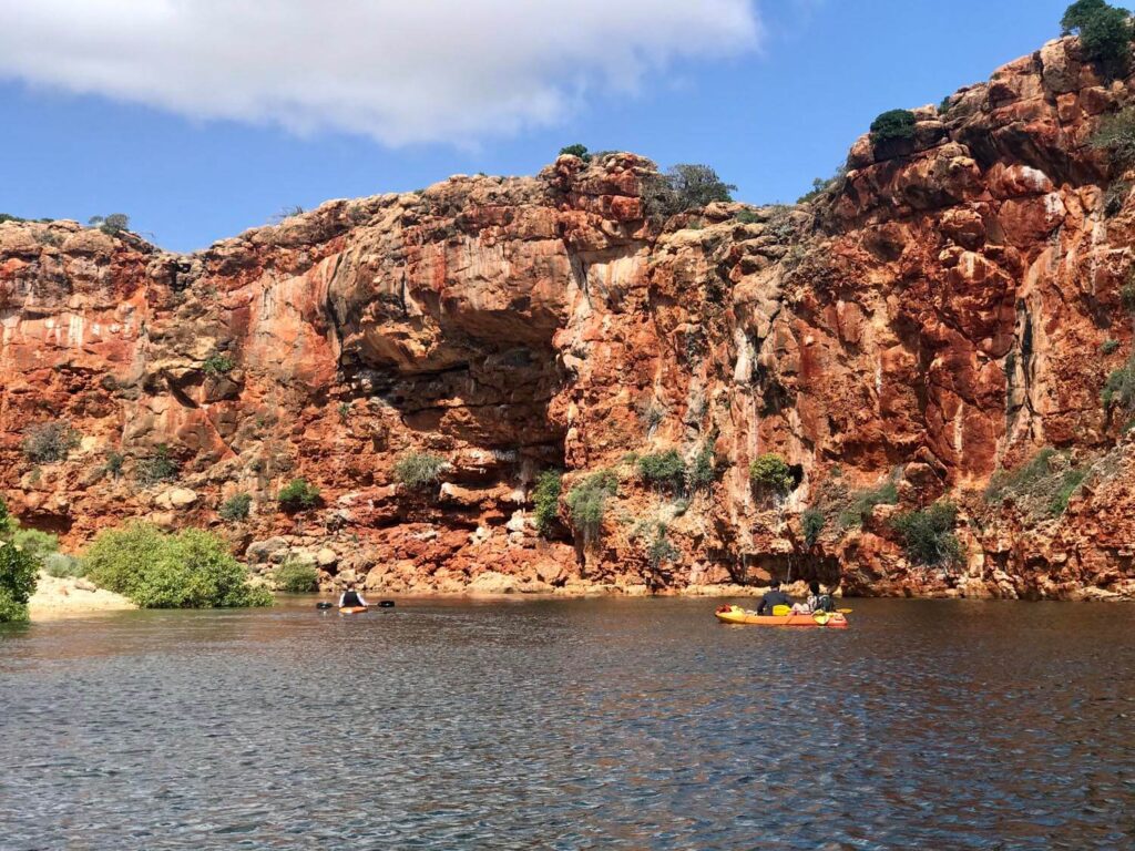 kayaking with views of Cape Range National Park