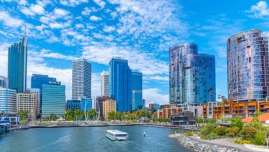 elizabeth quay, waterfront precinct on the banks of the Swan River