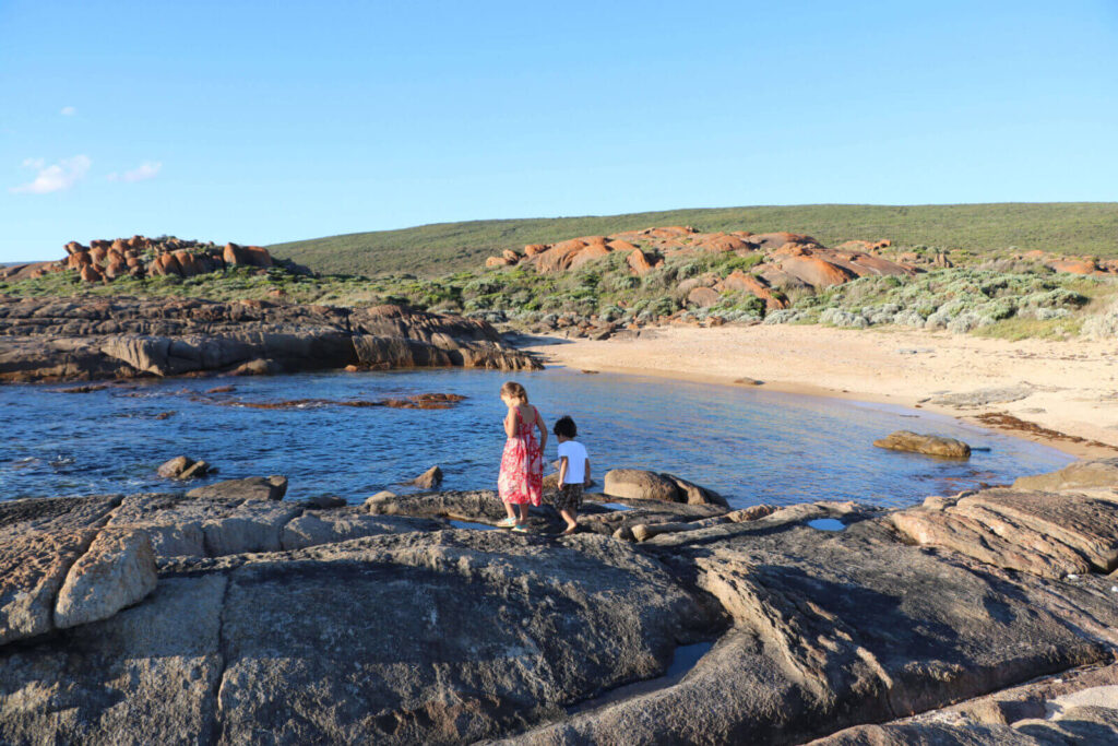 kids at beach at the Historic Waterwheel Augusta
