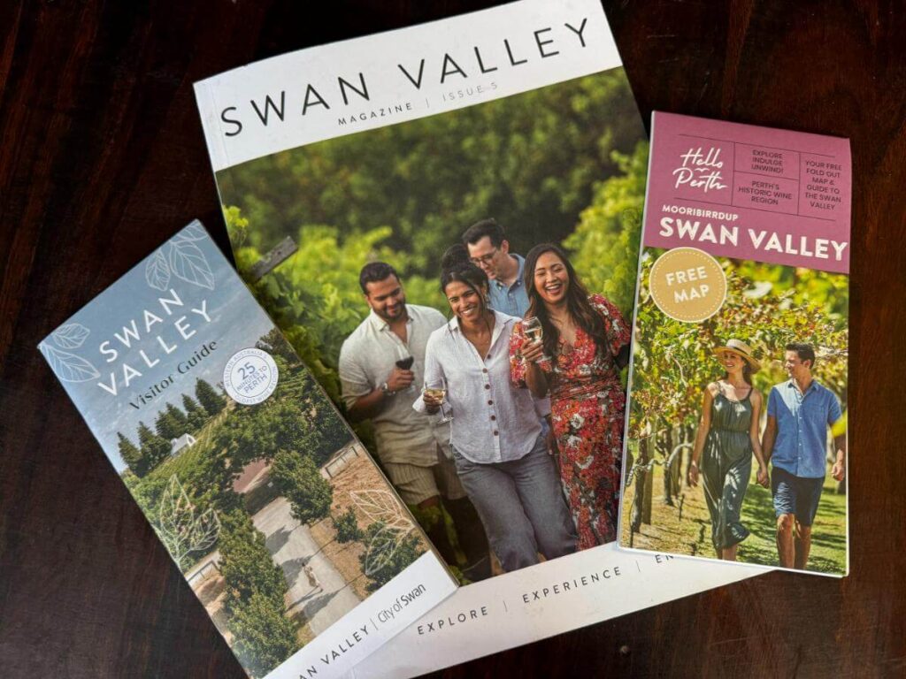 Leaflets from the Swan Valley visitor centre