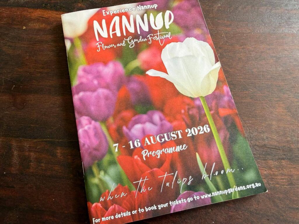 Brochure for the Nannup Garden and Flower Festival cover